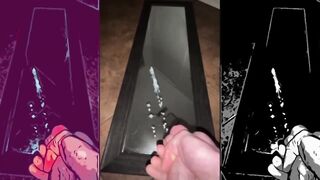 Comic Cumshot: shooting a big load with the comic filter