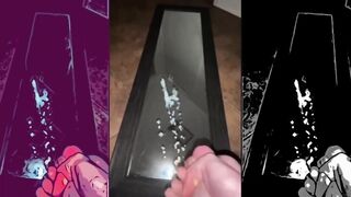 Comic Cumshot: shooting a big load with the comic filter