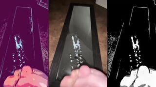 Comic Cumshot: shooting a big load with the comic filter