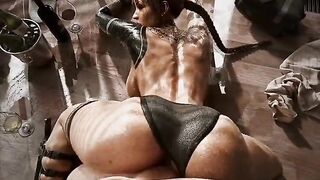 Lara Croft Poolside Backshots