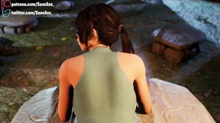 Lara Croft BBC Rough Anal - Lara Croft fucked by a huge black cock (Anal Sex, Anal Creampie, 3D Animation) by SaveAss