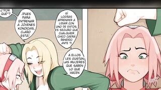 Adult Naruto Cartoon Parody - Tsunade and Sakura Futanari Porn Comic
