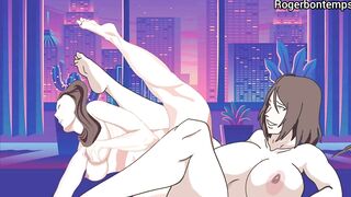 Lesbian Scissoring Hentai Cartoon Anime