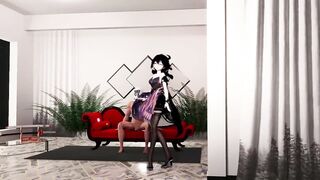 Luo Tianyi Vocaloid Hentai Dance and Sex MMD 3D Black Hair Color Edit Smixix