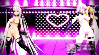 mmd r18 Mash and BB Pele Love Dee cum swallow 3d hentai