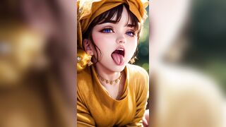 Girl Sticking Out Tongue Anime Hentai SFW AI Art