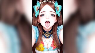 Girl Sticking Out Tongue Anime Hentai SFW AI Art