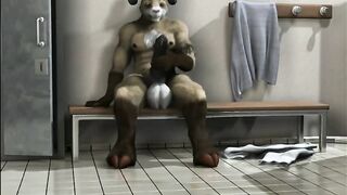 Furry Fapping with Huge Dick Until Cum