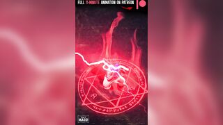 BBW Goth grows to extreme muscle giantess