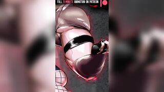 BBW Goth grows to extreme muscle giantess