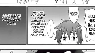 KAZUMA X MEGUMIN X DARKNESS - Konosuba Night Explosions - Doujin in Spanish