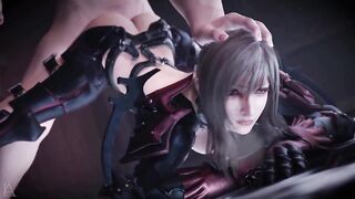 pretty face girls have expressionless sex (3D Hentai)