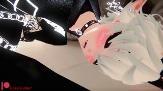 Horny Femboy Teases his Big Sensitive Cock with Vibrator then Rides Dildo