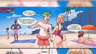 BEACH and Black COCKS - Comic Porn