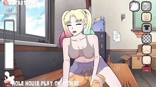 Harley Quinn Fucked On Her Side And Riding Reverse Cowgirl - Hole House