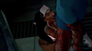 Pretty Ebony Nurse Sucks & Fucks Doctor On Break - Second Life