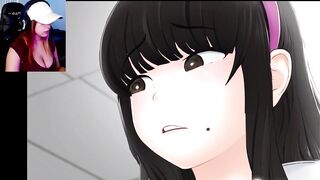 Girls have fun in the locker room