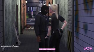 Hot cop approaches and has sex with hooligan