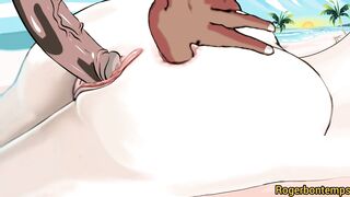 Interracial close up in public beach anal sex Hentai Cartoon