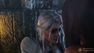 Futa succubus stretched out Ciri's tight little pussy (The Witcher)