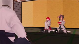 Group sex after getting relaxing (Hentai 3D)