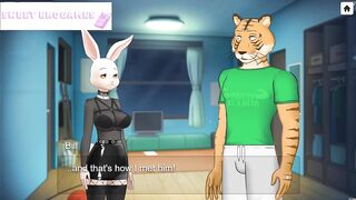 Haru's secret life chapter #4 FINALLY a huge cock breaks the bunny's pussy Beastars