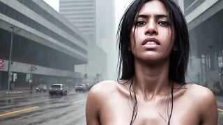 Dhamani Walks Through A Downpour in Delhi