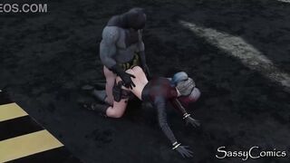 Batman Fucking Harley in abondoned Train Station
