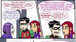 Teen Titans Emotobat Sickness Part 4 - Threesome Robin with Vin and Starfire