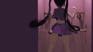Mona Genshin Impact Glory Hole Room Hentai Gangbang Undress Dance and Sex MMD 3D Purple Hair Color Edit Smixix