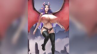 Succubus Morgana breast expansion