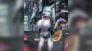 Rebecca cyberpunk breast expansion