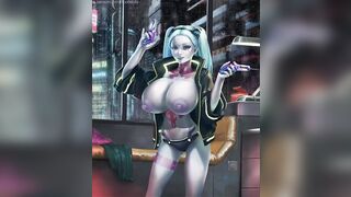 Rebecca cyberpunk breast expansion