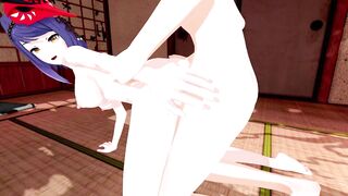 Kujou Sara Genshin Impact 3D Hentai Part 7/9