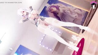 Cute Girl Dance With Gorgeous Body + Cowgirl Sex (3D HENTAI)