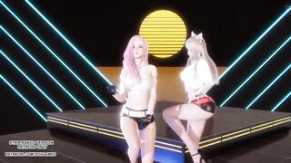 MMD GIRL CRUSH - Oppa, Do you Trust Me Sexy Kpop Dance Ahri Seraphine 4K Leauge Of Legends Hentai