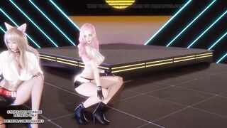 MMD GIRL CRUSH - Oppa, Do you Trust Me Sexy Kpop Dance Ahri Seraphine 4K Leauge Of Legends Hentai
