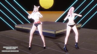 MMD GIRL CRUSH - Oppa, Do you Trust Me Sexy Kpop Dance Ahri Seraphine 4K Leauge Of Legends Hentai