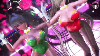 Phut Hon Dance in Bunnysuit + Cowgirl Sex (3D HENTAI)