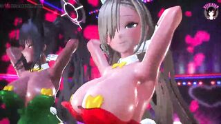 Phut Hon Dance in Bunnysuit + Cowgirl Sex (3D HENTAI)