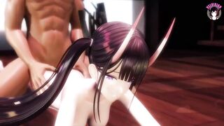 Sexy buttjob + Lying Doggystyle & Creampie (3D HENTAI)