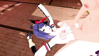 Kujou Sara Genshin Impact 3D Hentai Part 3/9