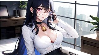 4K AI Hentai Arts #23 — Hot Office Girl, In Glasses, Big Boobs