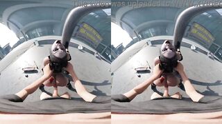 VReal 18K Fuck Harley Quinn in Public Before the Police Arrive - Laughing, Standing Doggy style, Busted