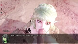 Oral Creampie on Green Eyed Elf - Goblin Layer