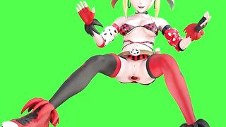 Huge tits Harley Gwen Quinn Tennyson massive anal gape