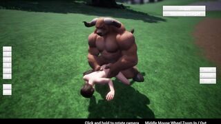 Feign - Furry minotaur sex on weight