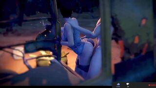 Sex with boyfriend on the street