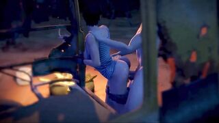 Sex with boyfriend on the street