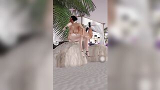 Lesbians Spanking Naked in Public